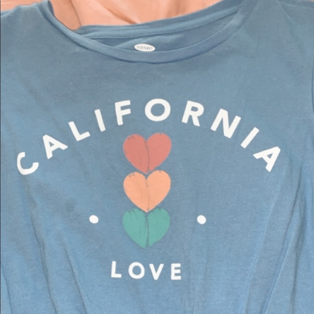 blue graphic tee
